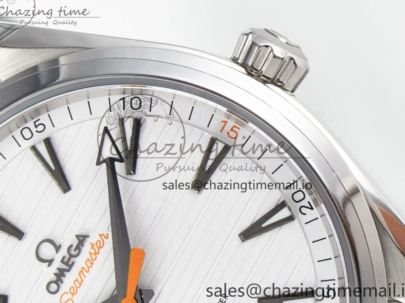 0302 ModernLook Aqua Terra 150M Master Chronometers VSF 1:1 Best Edition White Dial Orange Hand on SS Bracelet A8900 Super Clone 7650